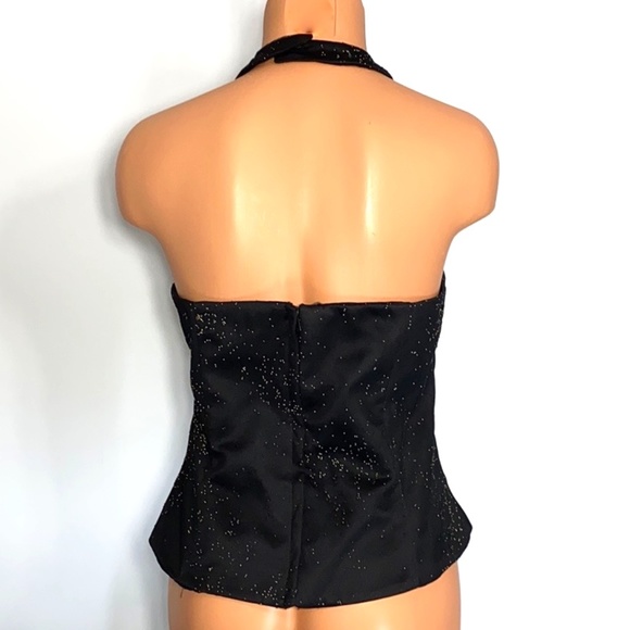 Crimson by Lawrence Kurtz Beaded Mesh Halter Top - Picture 6 of 10